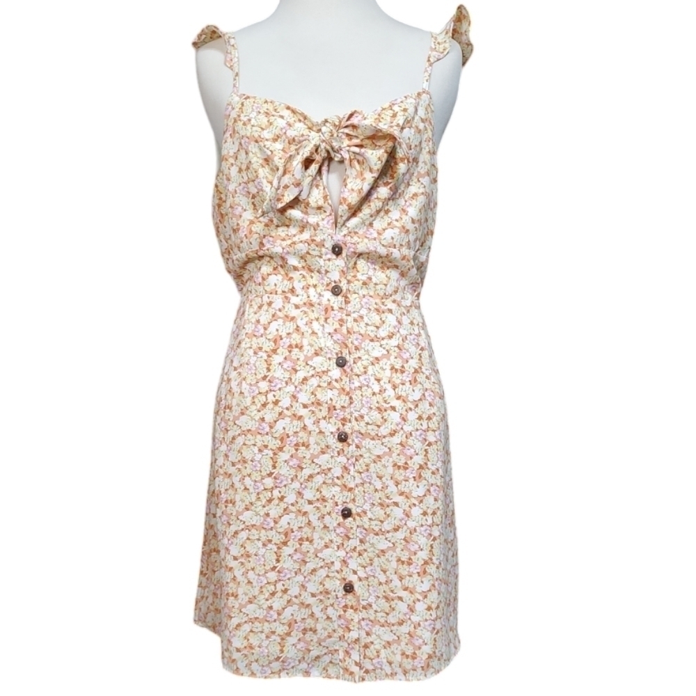 Pink Lily Floral Button Down Dress Size M - Picture 3 of 6